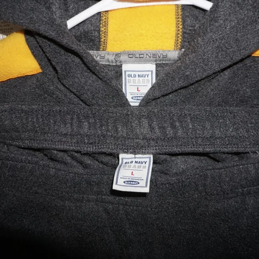 L - Vintage Y2K Old Navy fleece embroider hoodie sweat set